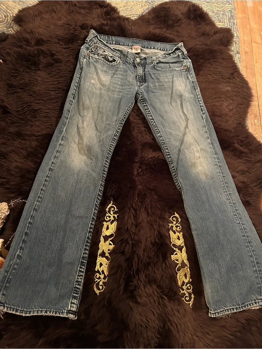 VINTAGE TRUE RELIGION SUPER T STRAIGHT LEG JEANS